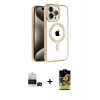 MARSİLYAN™- iPhone 14 Pro Max Kılıf Eksen Form Koleksiyonu - Siyah Buffer Cam Ekran Koruyucu + Bilvis Titan Kamera Lens - SH