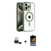 MARSİLYAN™- iPhone 14 Pro Max Kılıf Eksen Form Koleksiyonu - Siyah Buffer Hayalet Cam Ekran Koruyucu + Bilvis Titan Kamera Lens - SH
