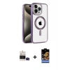 MARSİLYAN™- iPhone 14 Pro Max Kılıf Eksen Form Koleksiyonu - Siyah Buffer Hayalet Cam Ekran Koruyucu + Bilvis Titan Kamera Lens - SH