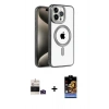 MARSİLYAN™- iPhone 14 Pro Max Kılıf Eksen Form Koleksiyonu - Siyah Buffer Hayalet Cam Ekran Koruyucu + Bilvis Titan Kamera Lens - DNMR