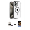 MARSİLYAN™- iPhone 14 Pro Max Kılıf Eksen Form Koleksiyonu - Siyah Buffer Hayalet Cam Ekran Koruyucu + Bilvis Titan Kamera Lens - GD