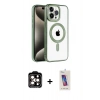 MARSİLYAN™- iPhone 14 Pro Max Kılıf Eksen Form Koleksiyonu - Siyah Joko 5D Cam + PVD Metal Kamera Lens - TU