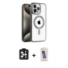 MARSİLYAN™- iPhone 14 Pro Max Kılıf Eksen Form Koleksiyonu - Siyah Joko 5D Cam + PVD Metal Kamera Lens - TU