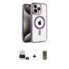 MARSİLYAN™- iPhone 14 Pro Max Kılıf Eksen Form Koleksiyonu - Siyah Joko Magic 5D Hayalet Cam + Bilvis Titan Kamera Lens - GS