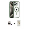 MARSİLYAN™- iPhone 14 Pro Max Kılıf Eksen Form Koleksiyonu - Siyah Mat Seramik Nano Ekran Koruyucu + Bilvis Titan Kamera Lens - DNMR