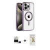 MARSİLYAN™- iPhone 14 Pro Max Kılıf Eksen Form Koleksiyonu - Siyah Mat Seramik Nano Ekran Koruyucu + Bilvis Titan Kamera Lens - DNMR