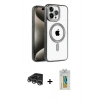 MARSİLYAN™- iPhone 14 Pro Max Kılıf Eksen Form Koleksiyonu - Siyah Polymer Nano Ekran Koruyucu + Raze Metal Kamera Lens - GS