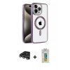 MARSİLYAN™- iPhone 14 Pro Max Kılıf Eksen Form Koleksiyonu - Siyah Polymer Nano Ekran Koruyucu + Raze Metal Kamera Lens - GS