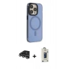 MARSİLYAN™- iPhone 14 Pro Max Kılıf Eksen Işık Prime - Siyah Bilvis Hayalet Cam Ekran Koruyucu + Raze Metal Kamera Lens - GS