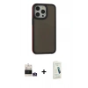 MARSİLYAN™- iPhone 14 Pro Max Kılıf Eksen Işık - Şeffaf Pasifik Cam Ekran Koruyucu + Bilvis Titan Kamera Lens - GS