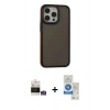 MARSİLYAN™- iPhone 14 Pro Max Kılıf Eksen Işık - Şeffaf Royal Nano Ekran Koruyucu + Bilvis Titan Kamera Lens - GS