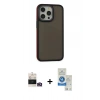 MARSİLYAN™- iPhone 14 Pro Max Kılıf Eksen Işık - Şeffaf Royal Nano Ekran Koruyucu + Bilvis Titan Kamera Lens - GD