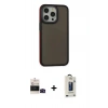MARSİLYAN™- iPhone 14 Pro Max Kılıf Eksen Işık - Siyah Bilvis Hayalet Cam Ekran Koruyucu + Bilvis Titan Kamera Lens - SH