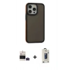 MARSİLYAN™- iPhone 14 Pro Max Kılıf Eksen Işık - Siyah Bilvis Hayalet Cam Ekran Koruyucu + Bilvis Titan Kamera Lens - DNMR