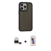 MARSİLYAN™- iPhone 14 Pro Max Kılıf Eksen Işık - Siyah Joko 5D Cam + Bilvis Titan Kamera Lens - GS