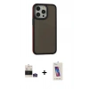 MARSİLYAN™- iPhone 14 Pro Max Kılıf Eksen Işık - Siyah Joko 5D Cam + Bilvis Titan Kamera Lens - GS