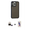 MARSİLYAN™- iPhone 14 Pro Max Kılıf Eksen Işık - Siyah Joko 5D Cam + Bilvis Titan Kamera Lens - GS