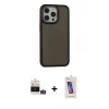 MARSİLYAN™- iPhone 14 Pro Max Kılıf Eksen Işık - Siyah Joko 5D Cam + Bilvis Titan Kamera Lens - GD