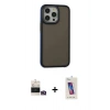 MARSİLYAN™- iPhone 14 Pro Max Kılıf Eksen Işık - Siyah Joko 5D Cam + Bilvis Titan Kamera Lens - GD