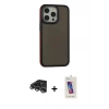 MARSİLYAN™- iPhone 14 Pro Max Kılıf Eksen Işık - Siyah Joko 5D Cam + Raze Metal Kamera Lens - GS