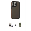 MARSİLYAN™- iPhone 14 Pro Max Kılıf Eksen Işık - Siyah Joko Magic 5D Hayalet Cam + Bilvis Titan Kamera Lens - GS