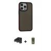 MARSİLYAN™- iPhone 14 Pro Max Kılıf Eksen Işık - Siyah Joko Magic 5D Hayalet Cam + Raze Metal Kamera Lens - GS