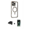 MARSİLYAN™- iPhone 14 Pro Max Kılıf Eksen Klasik Koleksiyonu - Şeffaf 360 Full Body Arka Koruyucu + Raze Metal Kamera Lens - GS