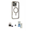 MARSİLYAN™- iPhone 14 Pro Max Kılıf Eksen Klasik Koleksiyonu - Şeffaf Royal Nano Ekran Koruyucu + Bilvis Titan Kamera Lens - DNMR