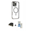 MARSİLYAN™- iPhone 14 Pro Max Kılıf Eksen Klasik Koleksiyonu - Şeffaf Royal Nano Ekran Koruyucu + Raze Metal Kamera Lens - GD