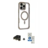 MARSİLYAN™- iPhone 14 Pro Max Kılıf Eksen Klasik Koleksiyonu - Şeffaf Royal Nano Ekran Koruyucu + Raze Metal Kamera Lens - GD