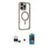 MARSİLYAN™- iPhone 14 Pro Max Kılıf Eksen Klasik Koleksiyonu - Siyah 18D Cam Ekran Koruyucu + Bilvis Titan Kamera Lens - GS