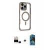 MARSİLYAN™- iPhone 14 Pro Max Kılıf Eksen Klasik Koleksiyonu - Siyah 18D Cam Ekran Koruyucu + Bilvis Titan Kamera Lens - DNMR