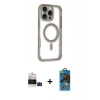 MARSİLYAN™- iPhone 14 Pro Max Kılıf Eksen Klasik Koleksiyonu - Siyah 18D Cam Ekran Koruyucu + Bilvis Titan Kamera Lens - SH
