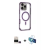 MARSİLYAN™- iPhone 14 Pro Max Kılıf Eksen Klasik Koleksiyonu - Siyah 3D Antistatik Cam Ekran Koruyucu + Bilvis Titan Kamera Lens - GD