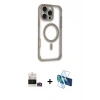 MARSİLYAN™- iPhone 14 Pro Max Kılıf Eksen Klasik Koleksiyonu - Siyah 3D Antistatik Cam Ekran Koruyucu + Bilvis Titan Kamera Lens - GD