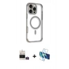 MARSİLYAN™- iPhone 14 Pro Max Kılıf Eksen Klasik Koleksiyonu - Siyah 3D Antistatik Cam Ekran Koruyucu + Bilvis Titan Kamera Lens - GD