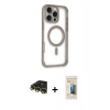 MARSİLYAN™- iPhone 14 Pro Max Kılıf Eksen Klasik Koleksiyonu - Siyah 6D Mat Seramik Hayalet Nano Ekran Koruyucu + Raze Metal Kamera Lens - GD