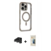 MARSİLYAN™- iPhone 14 Pro Max Kılıf Eksen Klasik Koleksiyonu - Siyah 6D Mat Seramik Hayalet Nano Ekran Koruyucu + Raze Metal Kamera Lens - GS