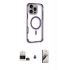MARSİLYAN™- iPhone 14 Pro Max Kılıf Eksen Klasik Koleksiyonu - Siyah Bilvis 3D Mat Cam Ekran Koruyucu + Bilvis Titan Kamera Lens - GD