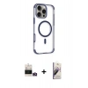 MARSİLYAN™- iPhone 14 Pro Max Kılıf Eksen Klasik Koleksiyonu - Siyah Bilvis 3D Mat Cam Ekran Koruyucu + Bilvis Titan Kamera Lens - GD