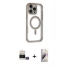 MARSİLYAN™- iPhone 14 Pro Max Kılıf Eksen Klasik Koleksiyonu - Siyah Bilvis 3D Mat Cam Ekran Koruyucu + Bilvis Titan Kamera Lens - GS