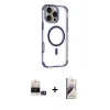 MARSİLYAN™- iPhone 14 Pro Max Kılıf Eksen Klasik Koleksiyonu - Siyah Bilvis 3D Mat Cam Ekran Koruyucu + Bilvis Titan Kamera Lens - GS
