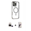 MARSİLYAN™- iPhone 14 Pro Max Kılıf Eksen Klasik Koleksiyonu - Siyah Bilvis 3D Mat Cam Ekran Koruyucu + Bilvis Titan Kamera Lens - DNMR