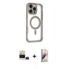 MARSİLYAN™- iPhone 14 Pro Max Kılıf Eksen Klasik Koleksiyonu - Siyah Bilvis 3D Mat Cam Ekran Koruyucu + Bilvis Titan Kamera Lens - DNMR
