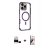 MARSİLYAN™- iPhone 14 Pro Max Kılıf Eksen Klasik Koleksiyonu - Siyah Bilvis 3D Mat Cam Ekran Koruyucu + Bilvis Titan Kamera Lens - SH