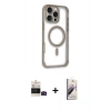 MARSİLYAN™- iPhone 14 Pro Max Kılıf Eksen Klasik Koleksiyonu - Siyah Bilvis 3D Mat Cam Ekran Koruyucu + Bilvis Titan Kamera Lens - SH