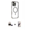 MARSİLYAN™- iPhone 14 Pro Max Kılıf Eksen Klasik Koleksiyonu - Siyah Bilvis 3D Mat Cam Ekran Koruyucu + Bilvis Titan Kamera Lens - SH