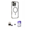 MARSİLYAN™- iPhone 14 Pro Max Kılıf Eksen Klasik Koleksiyonu - Siyah Bilvis 5in1 3D Magic Cam Ekran Koruyucu + Bilvis Titan Kamera Lens - GD