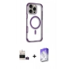 MARSİLYAN™- iPhone 14 Pro Max Kılıf Eksen Klasik Koleksiyonu - Siyah Bilvis 5in1 3D Magic Cam Ekran Koruyucu + Bilvis Titan Kamera Lens - GD