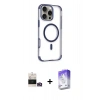 MARSİLYAN™- iPhone 14 Pro Max Kılıf Eksen Klasik Koleksiyonu - Siyah Bilvis 5in1 3D Magic Cam Ekran Koruyucu + Bilvis Titan Kamera Lens - GD